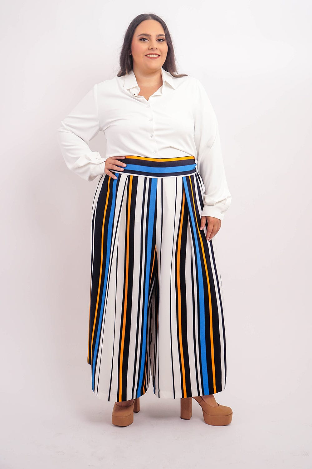 Casual Wear Striped Palazzo With Belt - Available in Multiple colours at Rs  246 in New Delhi